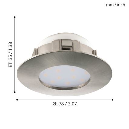 Eglo - LED podhľadové svietidlo LED/4,9W/230V