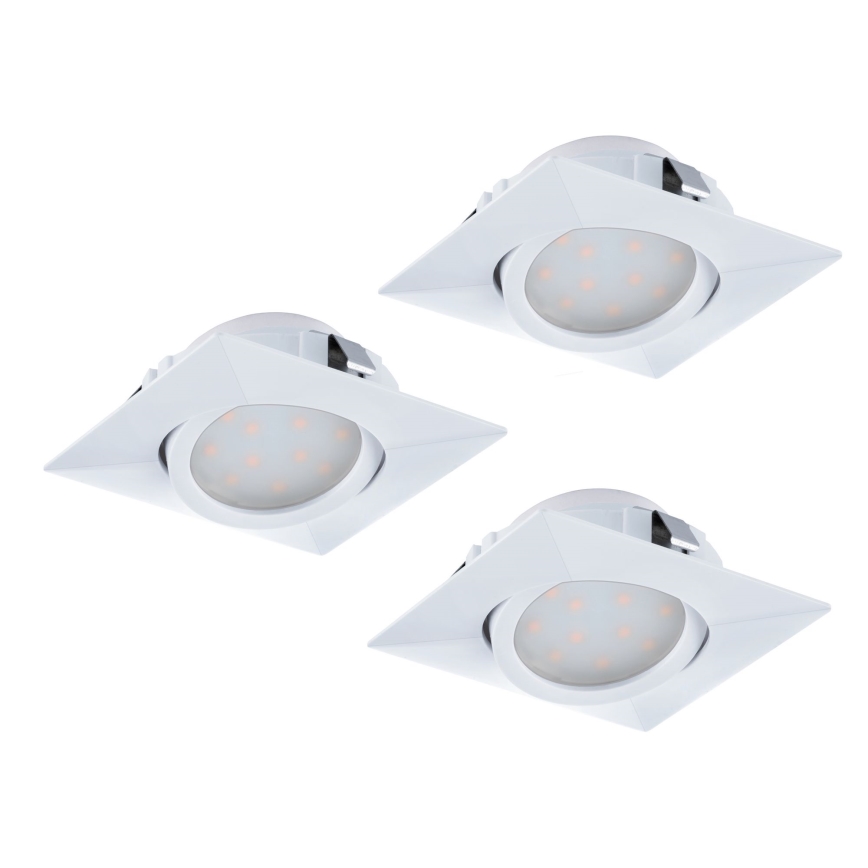 Eglo - Sada 3× LED zapustené stropné svietidlo PINEDA LED/4,9W/230V