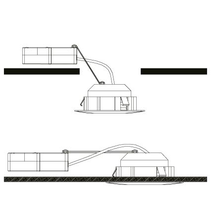 Eglo - Sada 3× LED zapustené stropné svietidlo PINEDA LED/4,9W/230V