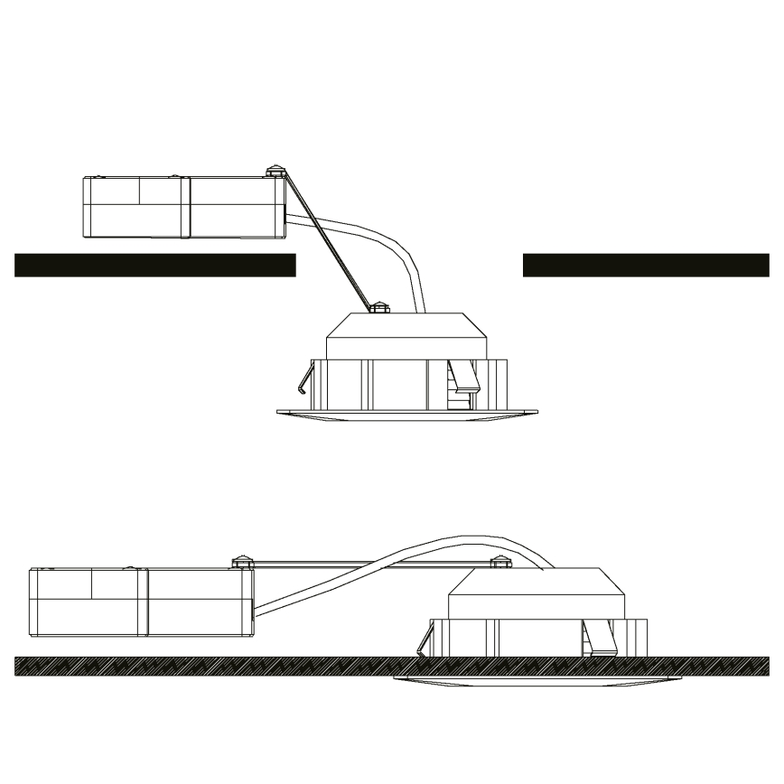 Eglo - Sada 3× LED zapustené stropné svietidlo PINEDA LED/4,9W/230V