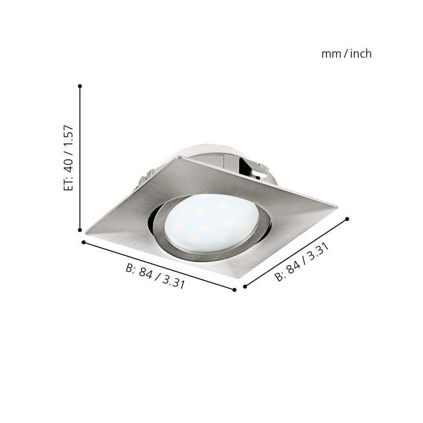 Eglo - Sada 3× LED podhľadových svietidiel PINEDA LED/4,9W/230V