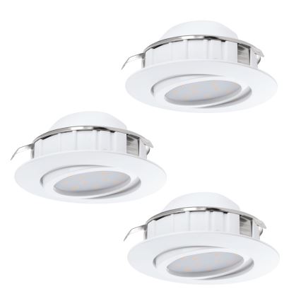 Eglo - SADA 3x LED zapustené stropné svietidlo PINEDA LED/4,9W/230V