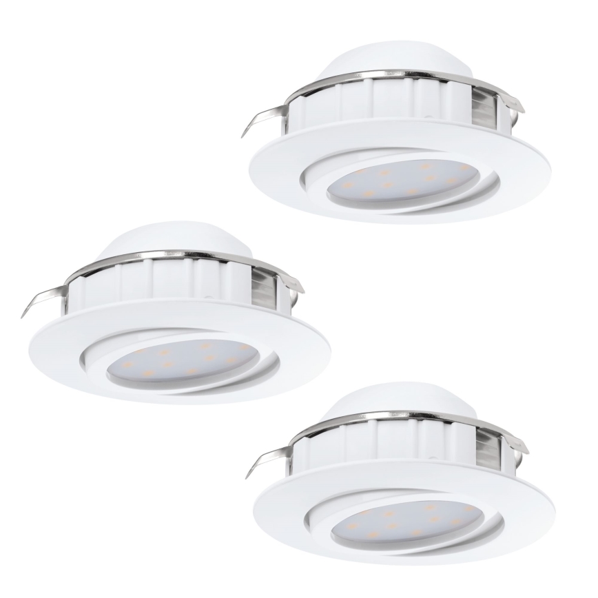 Eglo - SADA 3x LED zapustené stropné svietidlo PINEDA LED/4,9W/230V
