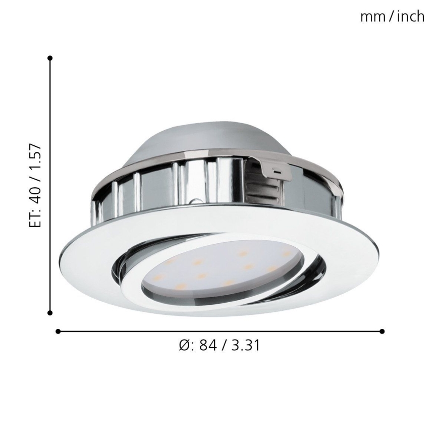 Eglo - SADA 3x LED podhľadové svietidlo PINEDA 1xLED/4,9W/230V