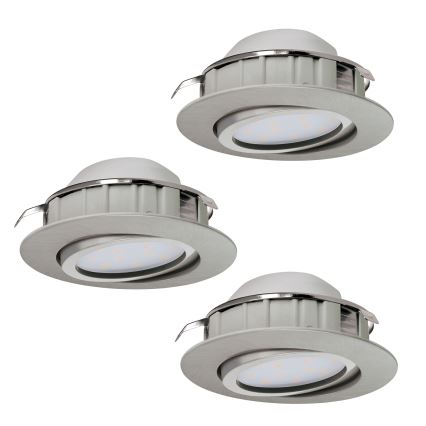 Eglo - SADA 3x LED zapustených stropných svietidiel PINEDA LED/4,9W/230V
