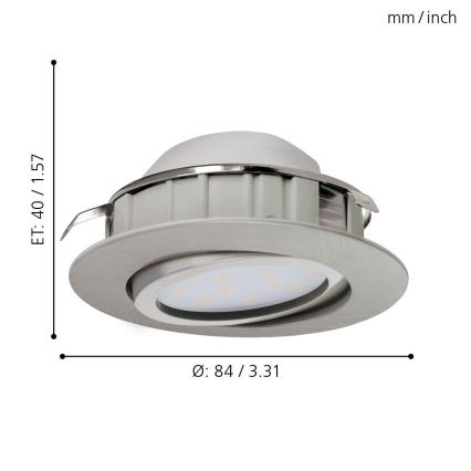Eglo - SADA 3x LED podhľadové svietidlo PINEDA LED/6W/230V