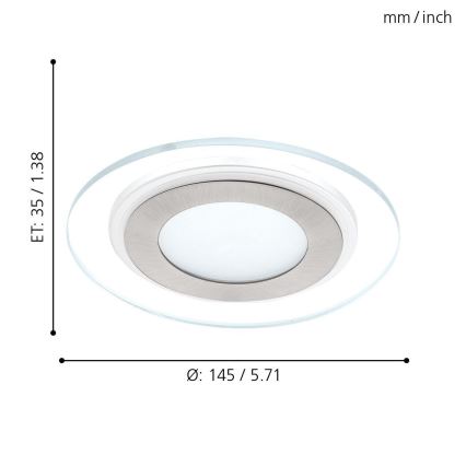 Eglo - LED podhľadové svietidlo 1 1xLED/11W/230V