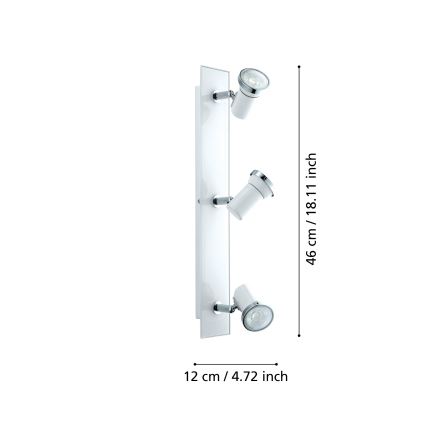 Eglo - LED Kúpeľňové bodové svietidlo 3xGU10-LED/3,3W/230V