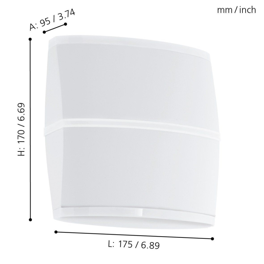 Eglo - LED Vonkajšie nástenné svietidlo 2xLED/6W