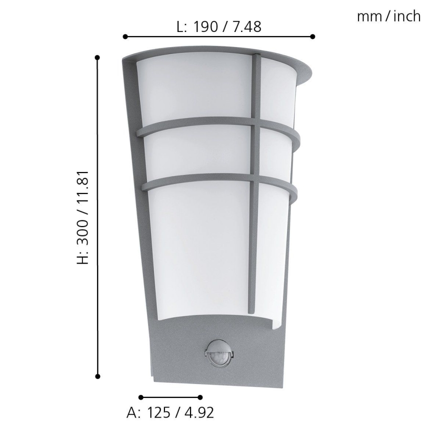 Eglo - LED Vonkajšie nástenné svietidlo s čidlom 1 2xLED/2,5W