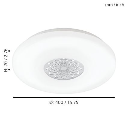 Eglo - LED Stropné svietidlo LED/24W/230V