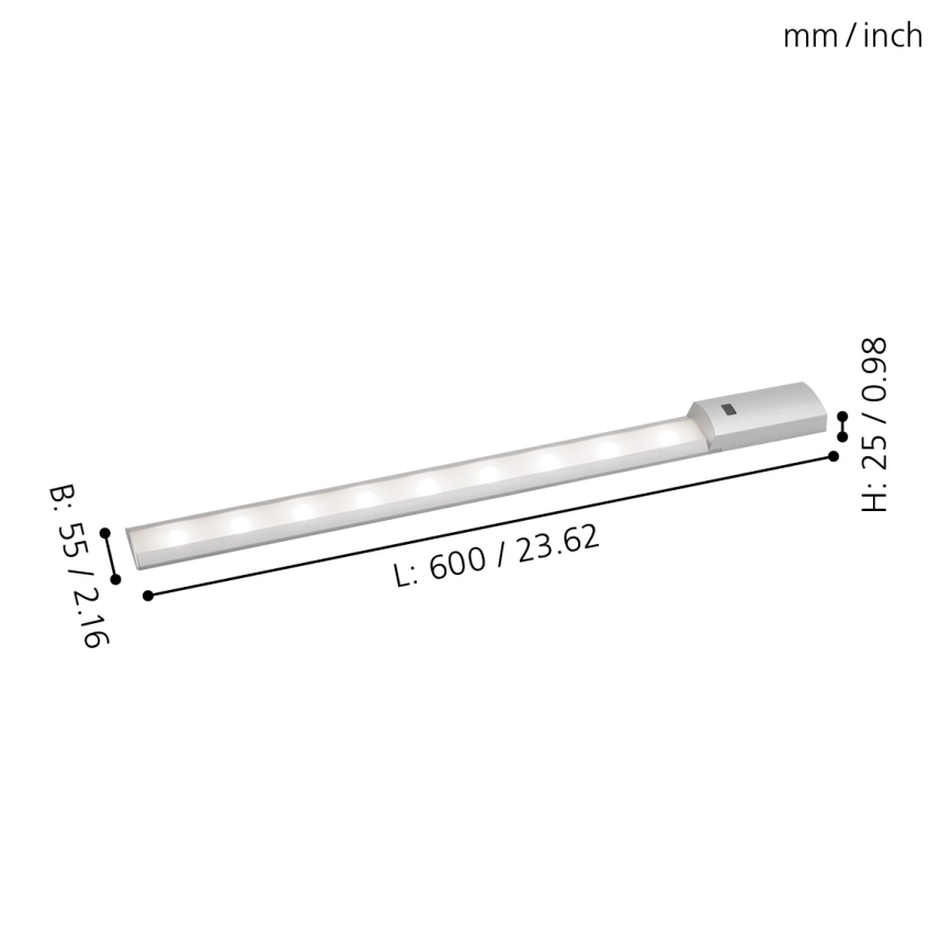 Eglo - LED podlinkové senzorové svietidlo LED/8,1W/230V