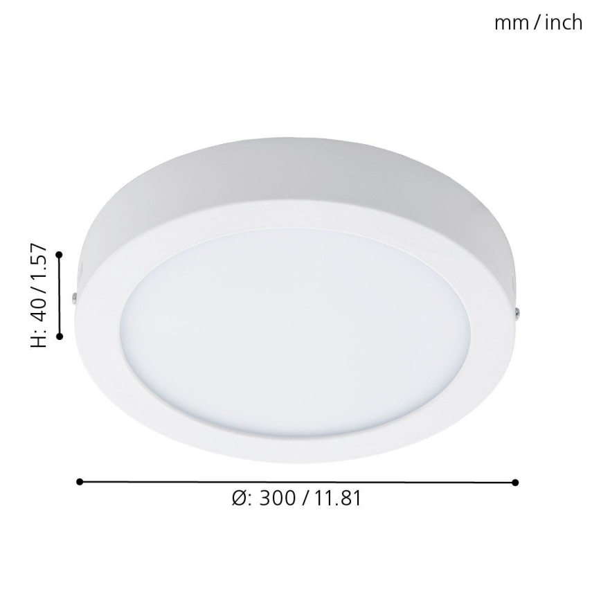 Eglo 96168 - Kúpeľňové LED stropné svietidlo FUEVA 1 LED/22W/230V IP44 priemer 30 cm