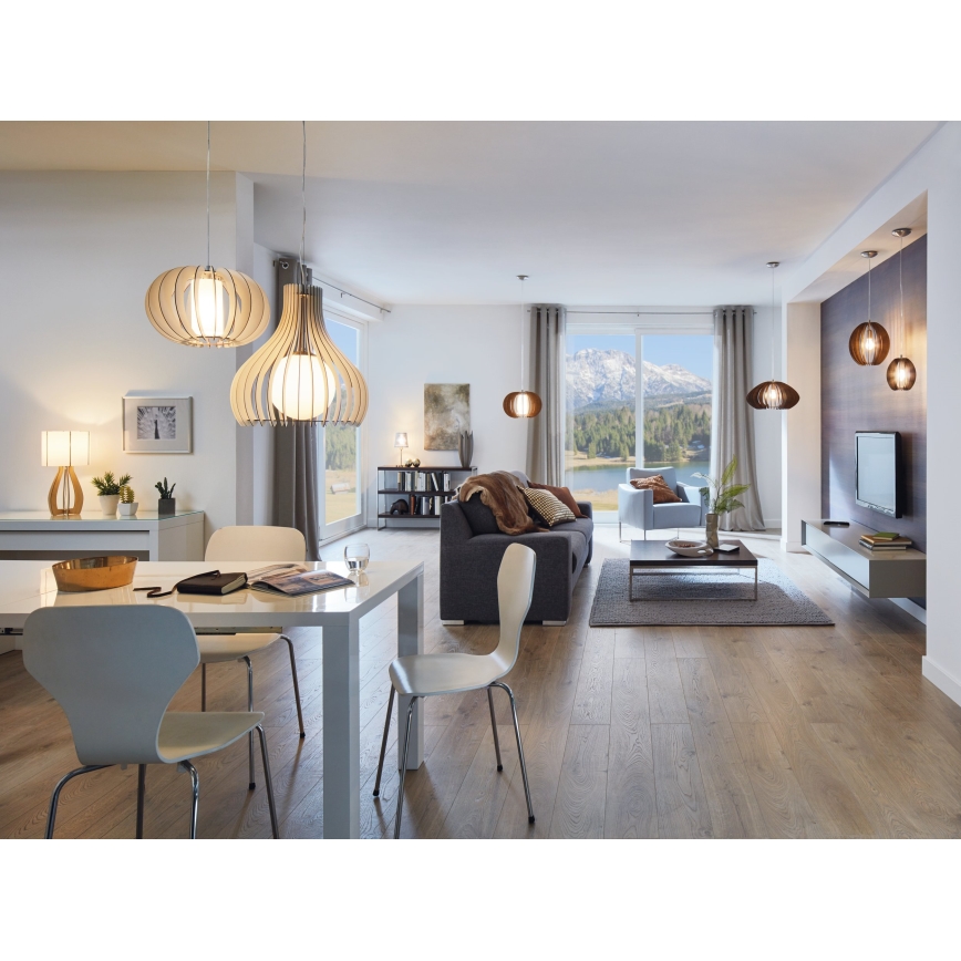 Eglo 96211 - Závesný luster na lanku TINDORI 1xE27/60W/230V pr. 50 cm biely