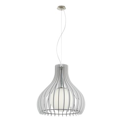 Eglo 96211 - Závesný luster TINDORI na lanku 1xE27/60W/230V pr. 50 cm biela