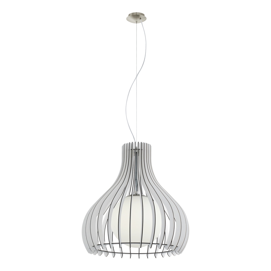 Eglo 96211 - Závesný luster TINDORI na lanku 1xE27/60W/230V pr. 50 cm biela