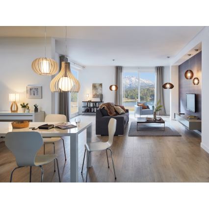 Eglo 96211 - Závesný luster TINDORI na lanku 1xE27/60W/230V pr. 50 cm biela