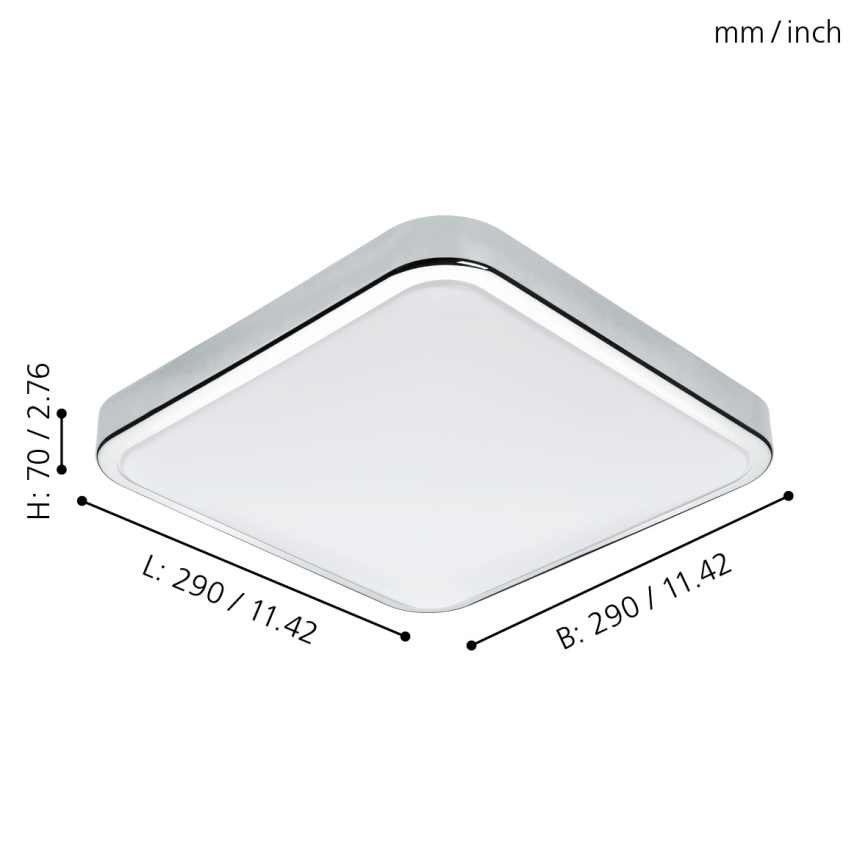 Eglo - LED Kúpeľňové stropné svietidlo LED/16W/230V IP44