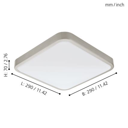 Eglo 96231 - LED kúpeľňové stropné svietidlo MANILVA LED/16W/230V IP44