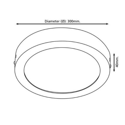 Eglo 96246 - LED kúpeľňové svietidlo FUEVA 1 LED/22W/230V IP44 pr. 30 cm