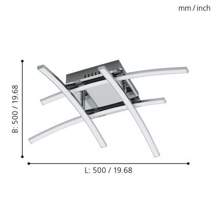 Eglo - LED Prisadený luster 4xLED/5W/230V