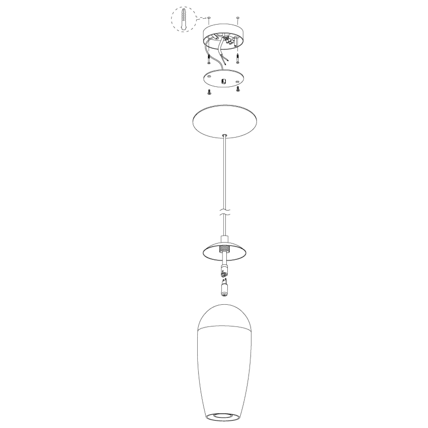 Eglo - LED Luster na lanku 1xG9/2,5W/230V