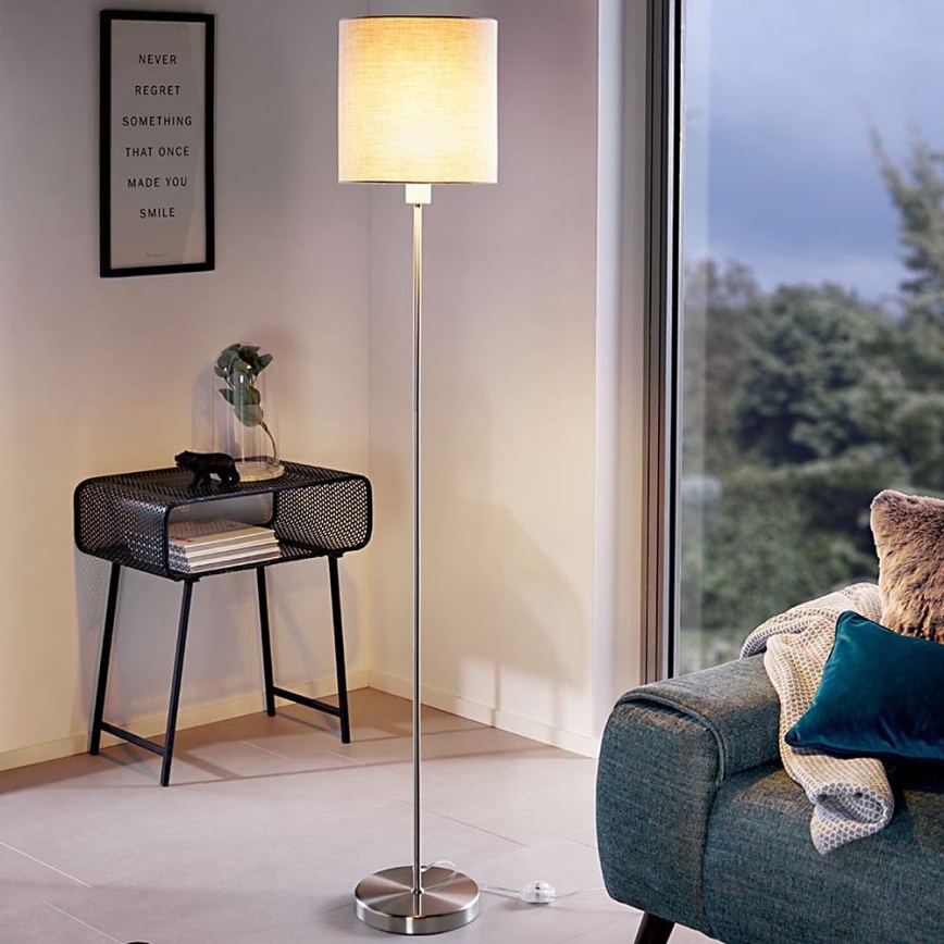Eglo 96377 - Stojacia lampa PASTERI 1xE27/60W/230V priemer 28 cm sivá
