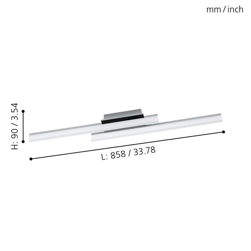 Eglo - LED Stropné svietidlo 2xLED/10W/230V