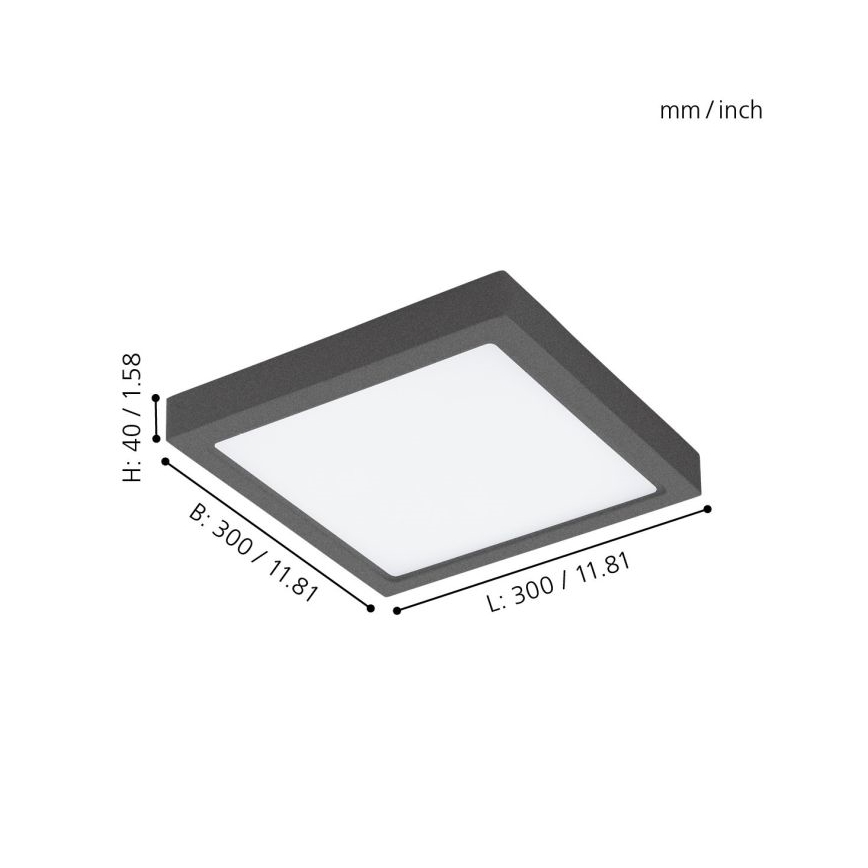 Eglo - LED Vonkajšie stropné svietidlo LED/22W