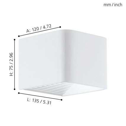 Eglo 96497 - LED Vonkajšie nástenné svietidlo DONINNI LED/6W/230V IP44