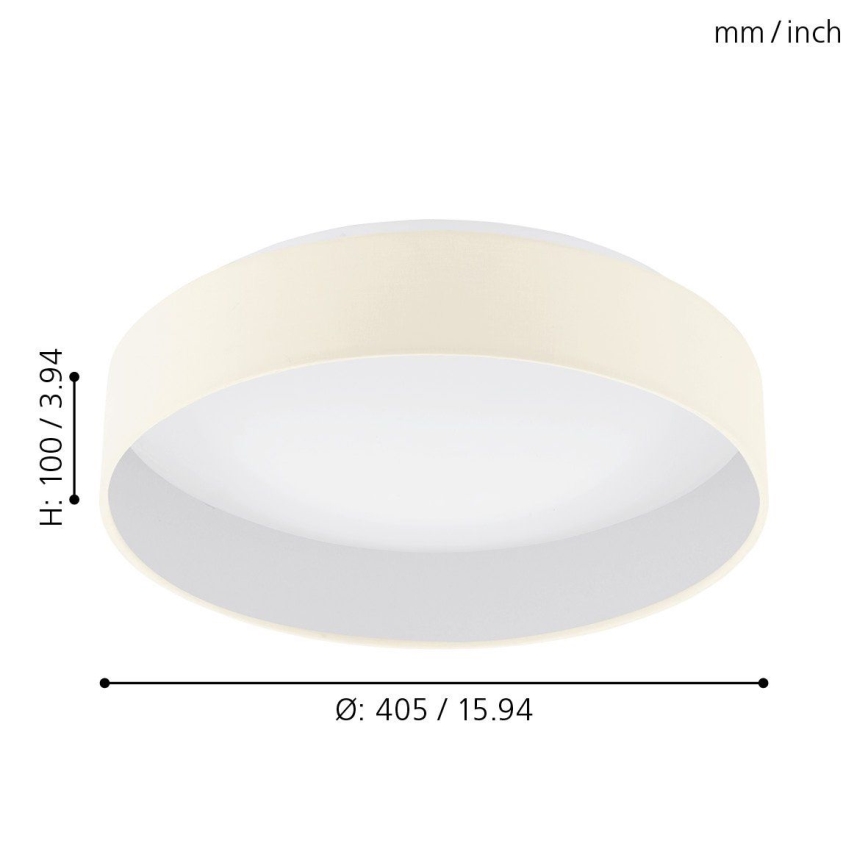 Eglo - LED Stmievateľné stropné svietidlo 1xLED/18W/230V béžová