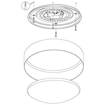 Eglo - LED Stmievateľné stropné svietidlo 1xLED/18W/230V béžová