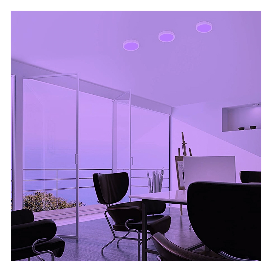 Eglo - LED RGBW Stmievateľné stropné svietidlo FUEVA-C LED/15,6W/230V Bluetooth