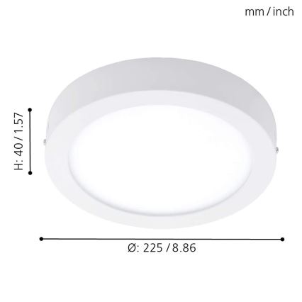 Eglo - LED RGBW Stmievateľné stropné svietidlo FUEVA-C LED/15,6W/230V Bluetooth