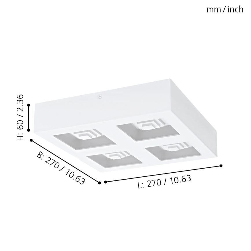 Eglo - LED Stropné svietidlo 4xLED/6,3W/230V