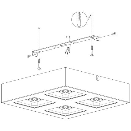 Eglo 96794 - LED Stropné svietidlo FERREROS 4xLED/6,3W/230V