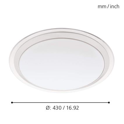 Eglo - LED RGBW Stmievateľné stropné svietidlo COMPETA-C LED/17W/230V