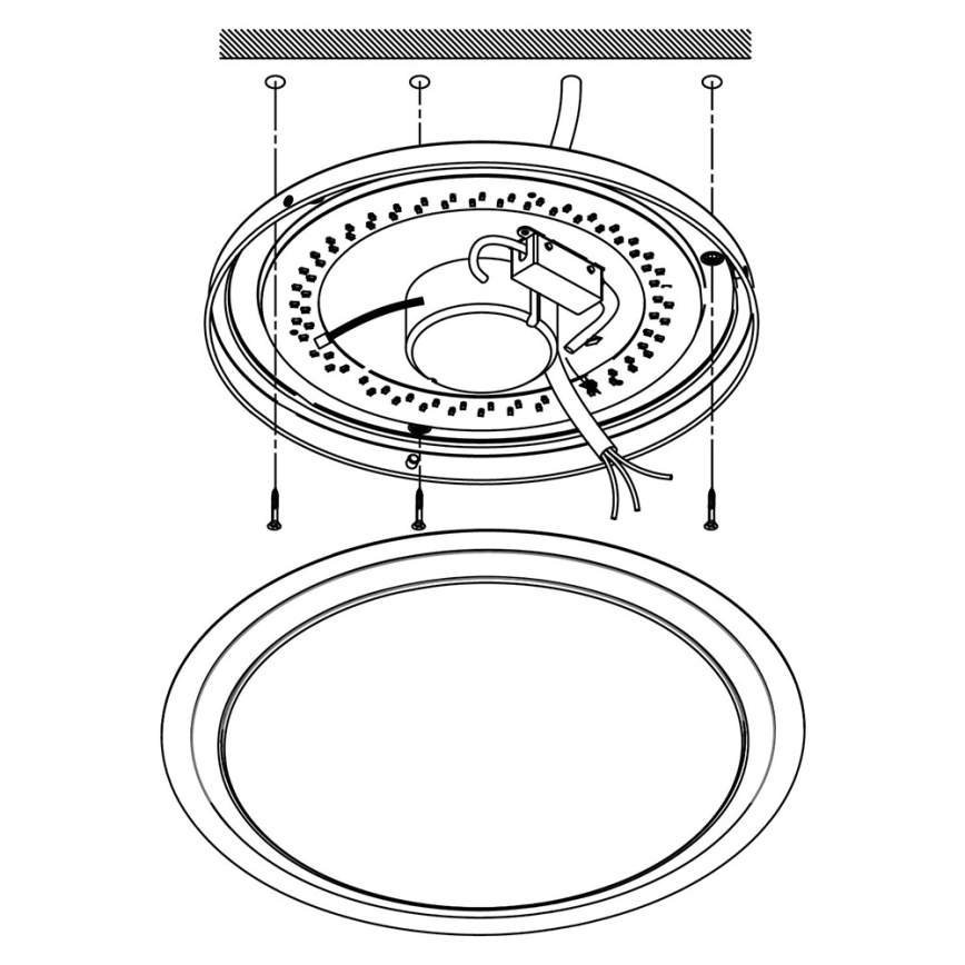 Eglo - LED RGBW Stmievateľné stropné svietidlo COMPETA-C LED/17W/230V