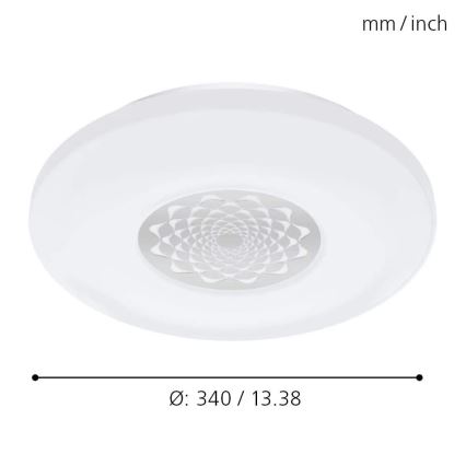 Eglo - LED RGBW Stmievateľné nástenné stropné svietidlo CAPASSO-C LED/17W/230V