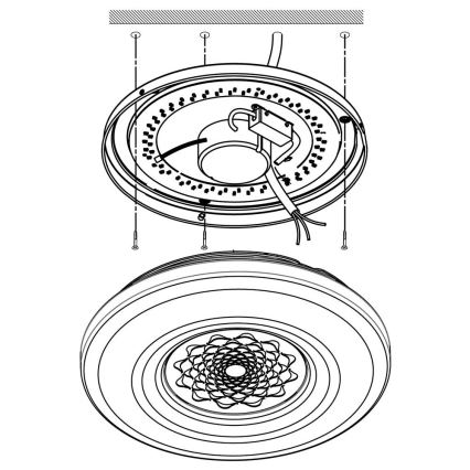 Eglo - LED RGBW Stmievateľné nástenné stropné svietidlo CAPASSO-C LED/17W/230V