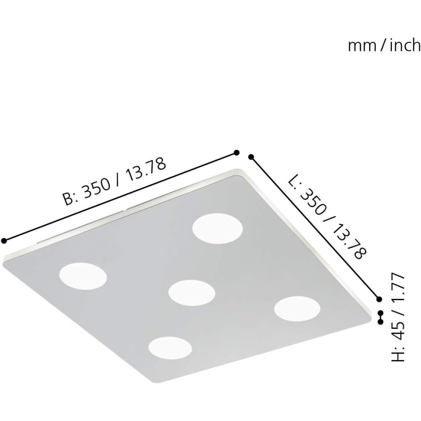 Eglo - LED Stropné svietidlo 5xLED/4,5W/230V