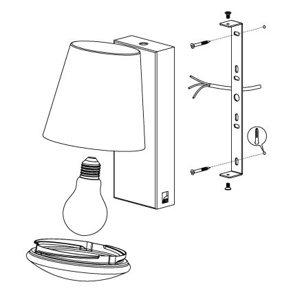 Eglo 97146 - Vonkajšie nástenné svietidlo CALDIERO 1xE27/10W/230V