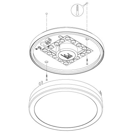 Eglo - LED Stmievateľné kúpeľňové stropné svietidlo LOCANA-C LED/14W/230V Bluetooth IP44