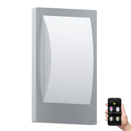 Eglo - LED Stmievateľné vonkajšie nástenné svietidlo 1xE27/9W/230V IP44 matný chróm