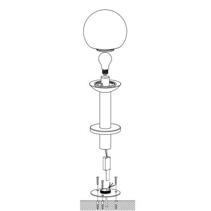 Eglo - LED Stmievateľná vonkajšia lampa NISIA-C 1xE27/9W/230V 525 mm IP44