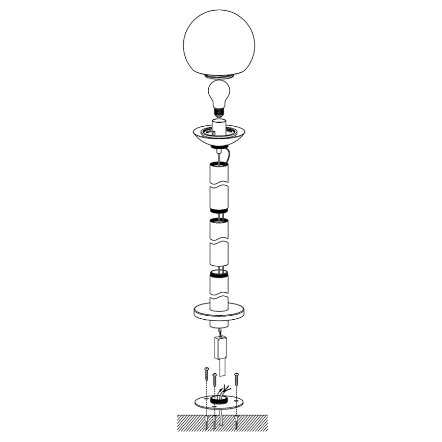 Eglo - LED Stmievateľná vonkajšia lampa NISIA-C 1xE27/9W/230V 980 mm IP44