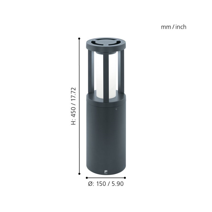 Eglo 97252 - LED vonkajšie svietidlo GISOLA LED/12W/230V IP44 450 mm