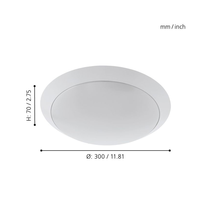 Eglo 97254 - Kúpeľňové LED stropné svietidlo PILONE LED/11W/230V biela IP44