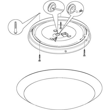 Eglo 97254 - Kúpeľňové LED stropné svietidlo PILONE LED/11W/230V biela IP44