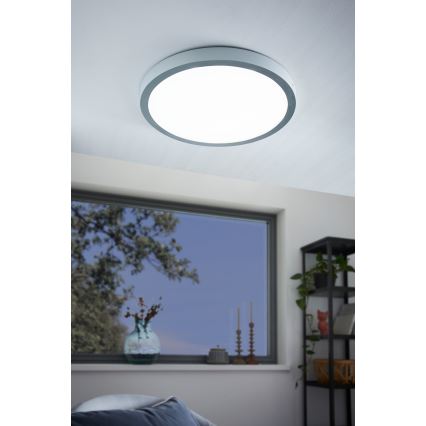Eglo - LED Stropné svietidlo 1xLED/25W/230V strieborná okrúhly 4000K